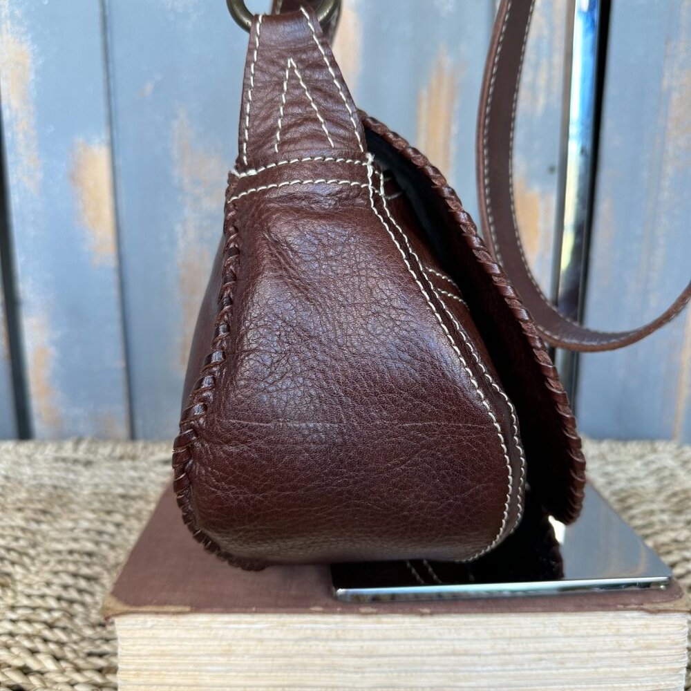 Frye Whipstitch Embellished Circular Flap Crossbody - Picture 6 of 15